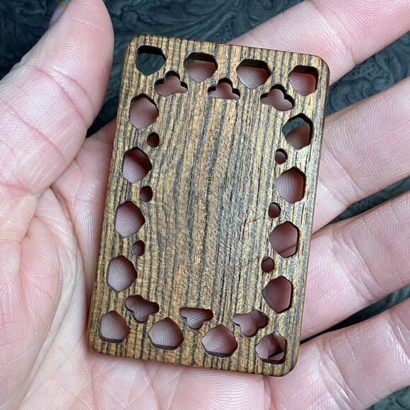 Basenji Dog Mother of Pearl and Wood Pendant Cabochon Mini Art - Picture 5 of 8